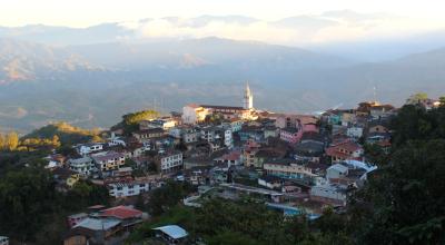 Vista panorámica de Zaruma, patrimonio cultural de Ecuador, de 2015.