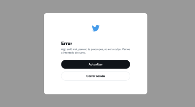 Mensaje de Twitter en su pantalla de inicio, el 11 de febrero de 2022.