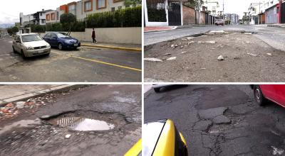 Baches en las calles de Quito