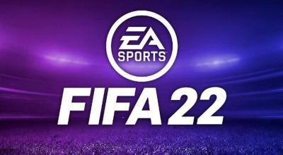 Logo del videojuego FIFA 22 de EA Sports.