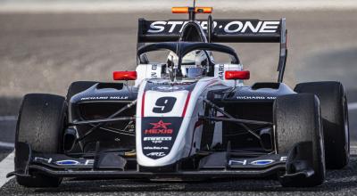 Juan Manuel Correa al mando del auto del ART Grand Prix, durante el Gran Premio de Baréin.