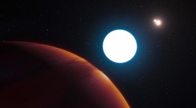 Ilustración del llamado exoplaneta de tres soles, aparentemente descubierto en 2016.