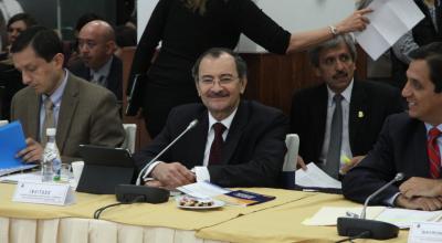 El excontralor, Carlos Pólit, en una comparecencia en la Asamblea Nacional, en noviembre de 2014.