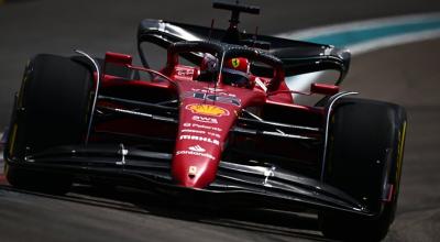 Charles Leclerc, durante las prácticas libres del Gran Premio de Miami de Fórmula 1, el 6 de mayo de 2022. 