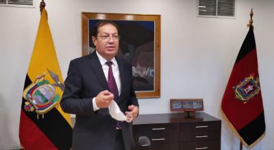 El alcalde de Quito, Santiago Guarderas, en su oficina, en el Palacio Municipal, el 3 de junio de 2021.