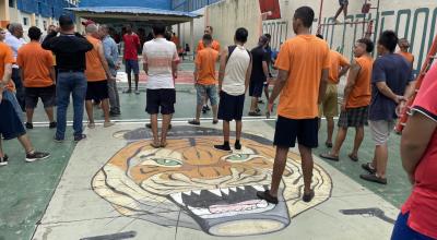 Pabellón manejado por el grupo delictivo Tiguerones en la Penitenciaría del Litoral. Guayaquil, 20 de abril de 2022.