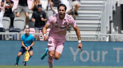 Leonardo Campana festeja un gol con el Inter Miami, por la MLS, en abril de 2022.