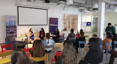 Lanzamiento del bróker de seguros para Mujeres, en Quito, el 25 de mayo de 2022.