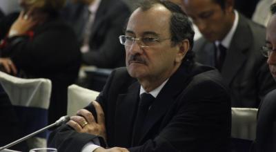 Carlos Pólit, excontralor General del Estado, durante una sesión de la Comisión de Desarrollo Económico de la Asamblea Nacional, el 5 de octubre de 2015.