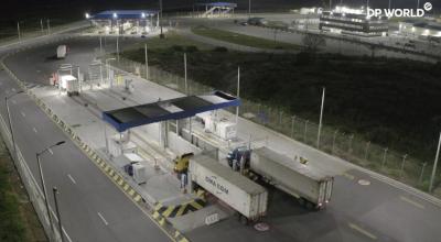 Escáneres con rayos x en el Puerto de Posorja, en agosto de 2021.