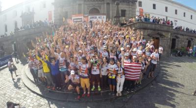 Los participantes del Mundial de Aventura de Ecuador, en Quito en 2014.