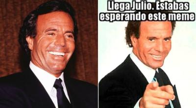 El cantante Julio Iglesias es nuevamente el protagonista de los memes de este mes en las redes sociales. 