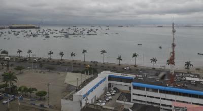 Imagen general de la flota pesquera en Manta, Manabí. 