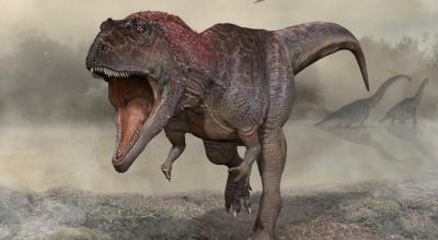 Una ilustración muestra a la nueva especie de dinosaurio, Meraxes gigas, 7 de julio de 2022.
