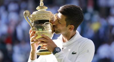 Novak Djokovic consiguió su séptimo título en Wimbledon, el 10 de julio de 2022. 