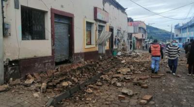 Un sismo dejó daños en viviendas en Carchi, el 25 de julio de 2022.