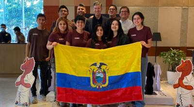 La selección de Ecuador, durante la Olimpiada de Ajedrez en Chennai, India, el 4 de agosto de 2022.