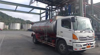 Pruebas de la gasolina Eco Plus 89, en la Refinería de Esmeraldas, el 6 de agosto de 2022. 