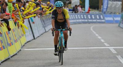 Harold Martín López, durante el Tour de l'Avenir, el 27 de agosto de 2022.