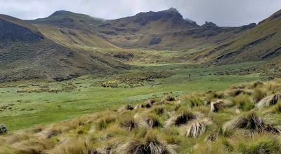 Panorámica de referencia de un sector del páramo en Simiátug, en Guaranda. 