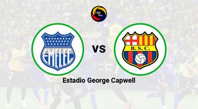 Emelec se enfrenta a Barcelona en el estadio George Capwell, el 18 de septiembre de 2022.