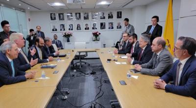 El presidente Guillermo Lasso mantuvo una reunión con autoridades de Citibank en Nueva York el 19 de septiembre de 2022.