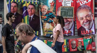 Los brasileños acudirán el domingo 2 de octubre a las urnas, los principales candidatos presidenciales son Jair Bolsonaro y Lula da Silva. Imagen del 28 de septiembre de 2022, en Río de Janeiro.