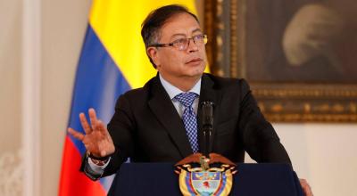 El presidente de Colombia, Gustavo Petro, durante una rueda de prensa el 3 de octubre de 2022.