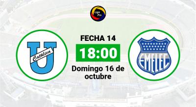 Universidad Católica se enfrenta a Emelec el domingo 16 de octubre desde las 18:00.