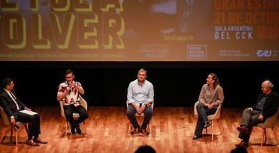 Presentación del documental 'Se fue a volver', en Argentina, el 21 de octubre de 2022.