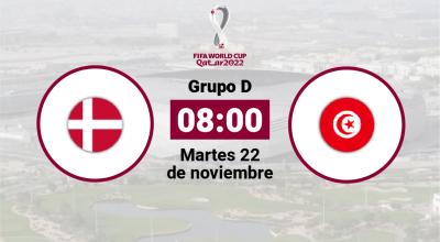 Dinamarca y Túnez se enfrentan el 22 de noviembre, en el estadio Education City.