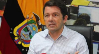El ministro de Gobierno, Francisco Jiménez, en rueda de prensa el 14 de noviembre de 2022. Ahora habló de la condonación de deudas.