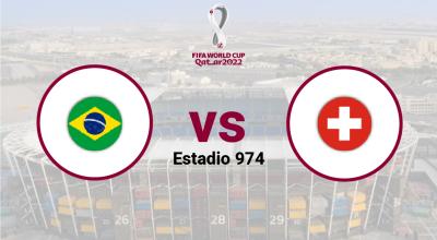 Brasil se enfrenta a Suiza en la segunda fecha del Grupo G del Mundial de Qatar en el estadio 974.