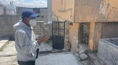 Segundo Charco muestra la casa de su hijo que quedó afectada tras el aluvión. 