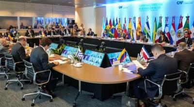 Última sesión de directorio de CAF, el 6 de diciembre de 2022, donde sus integrantes aprobaron un préstamo para Ecuador.