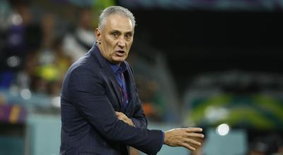 Tite, DT de Brasil, durante el partido ante Croacia, el 9 de diciembre de 2022.