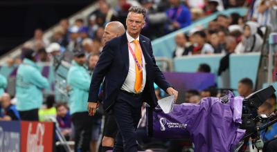 Louis Van Gaal, durante el partido ante Argentina en el Mundial de Qatar 2022.