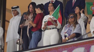 Georgina Rodríguez, durante el partido entre Portugal y Marruecos, el 10 de diciembre de 2022. 