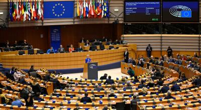 Sesión del Parlamento europeo, el 9 de diciembre de 2022. 