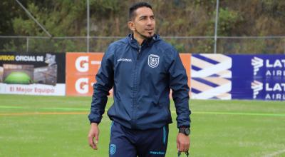 Jimmy Bran, DT de la Sub 20, durante un entrenamiento en la Casa de la Selección, en diciembre de 2022.