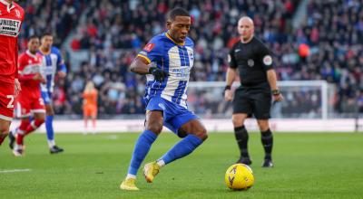 El ecuatoriano, Pervis Estupiñán, durante el partido del Brighton ante Middlesbrough en la FA Cup, el 7 de enero de 2023.