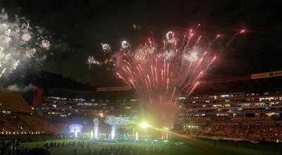 Imagen del show de presentación de los jugadores de Barcelona en la Noche Amarilla 2022, el 29 de enero.