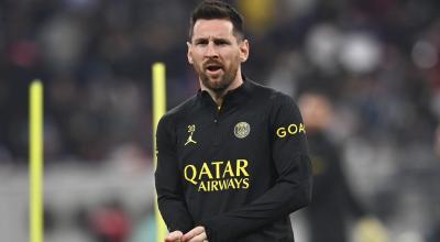 El argentino Lionel Messi durante un entrenamiento con el PSG en Riad, el 18 de enero de 2023.