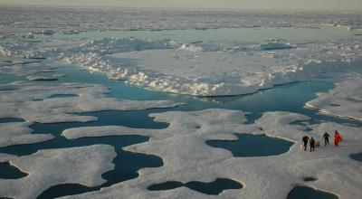 Vista general del mar Ártico en una cuenca de Canadá, en 2021. 