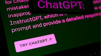 Pantalla inicial del sistema de inteligencia artificial, ChatGPT. 