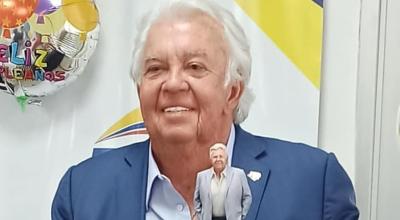 Celebración del cumpleaños de Danilo Carrera, en la Federación Ecuatoriana de Tenis, el 13 de octubre de 2020.