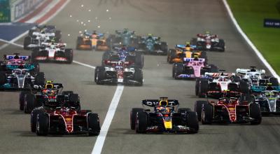 Los pilotos durante la carrera del Gran Premio de Baréin de la Fórmula 1.