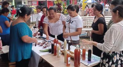 Feria de emprendimiento del MIES, en Puyo, Pastaza, febrero de 2023. 