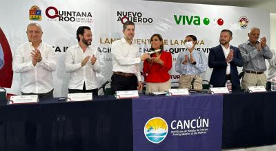 Lanzamiento del vuelo directo entre Quito y Cancún, el 13 de marzo de 2023. 