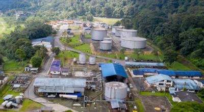 Terminal de Santo Domingo, de propiedad de Petroecuador, empresa estatal de petróleo, el 16 de julio de 2020. 